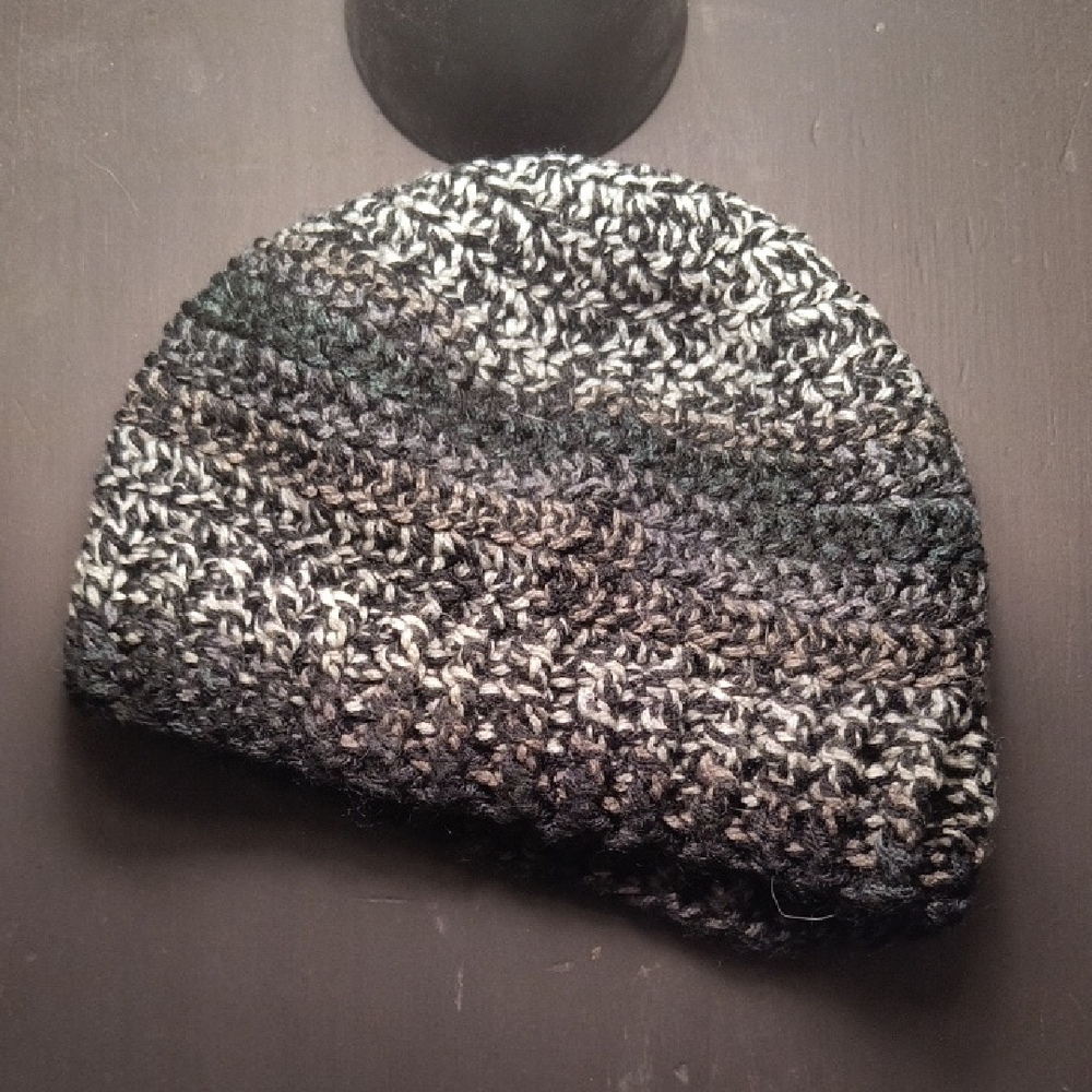 Stylish Black and Gray Knit Beanie